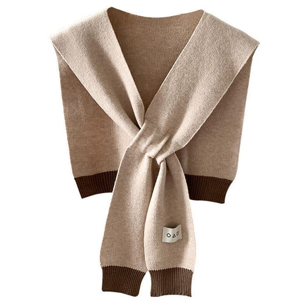 3458 Women Sweater Shawl Knitted Shawl Wraps Knotted Sweater Scarf Casual